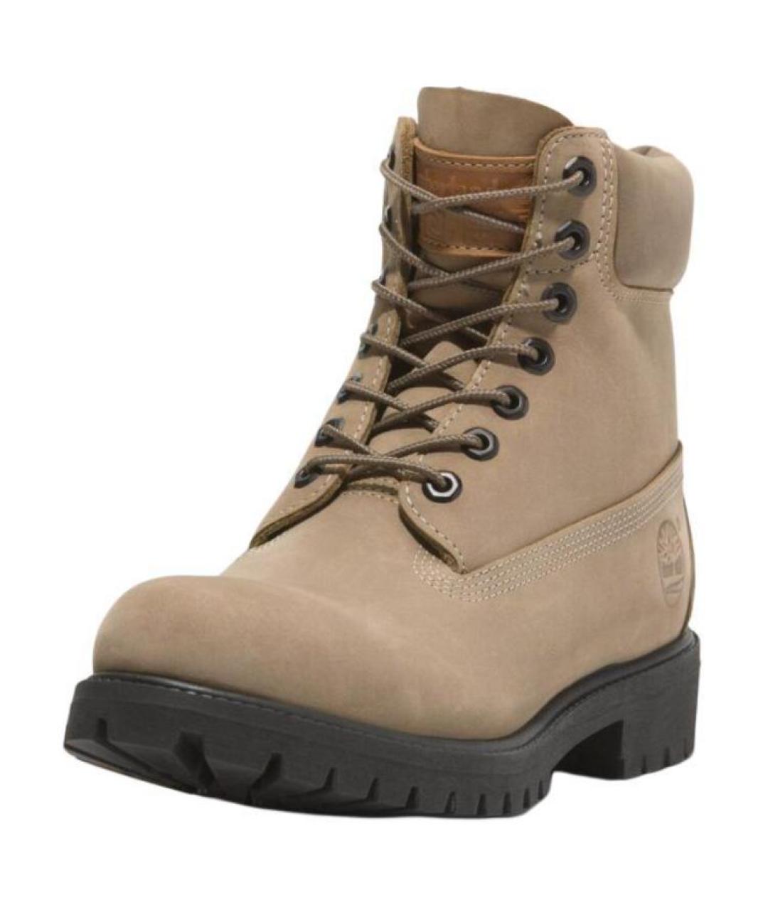 TIMBERLAND Бежевые нубуковые высокие ботинки, фото 4