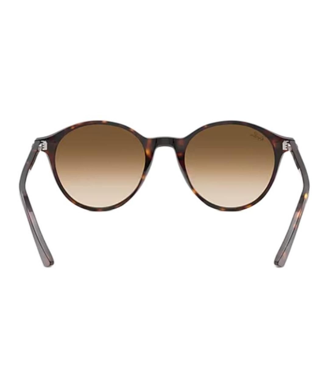 RAY BAN Коричневые пластиковые солнцезащитные очки, фото 4