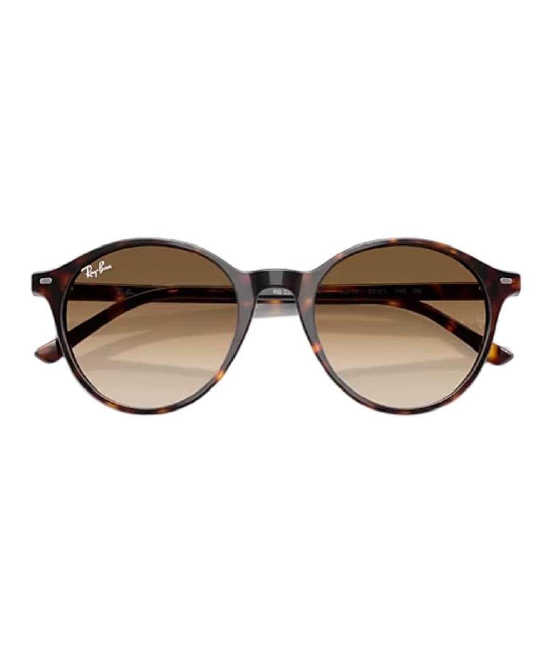 RAY BAN Коричневые пластиковые солнцезащитные очки, фото 5