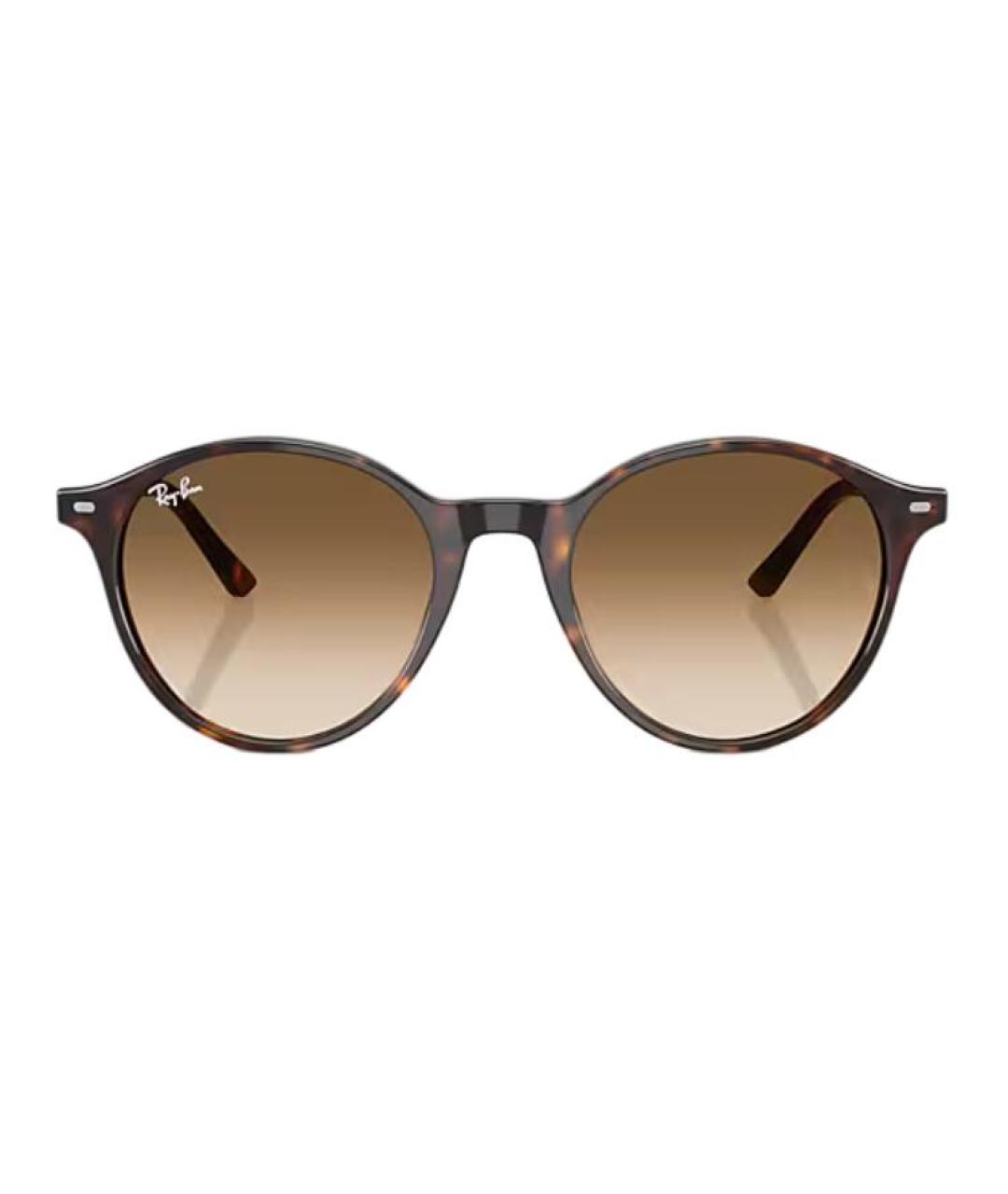 RAY BAN Коричневые пластиковые солнцезащитные очки, фото 2
