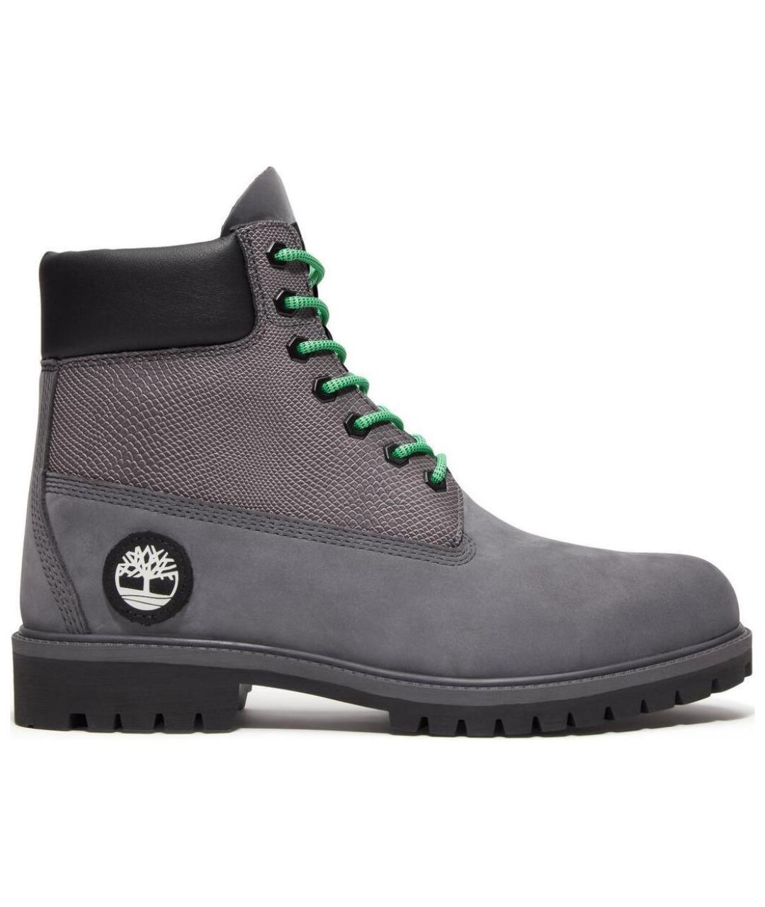 TIMBERLAND Серые кожаные высокие ботинки, фото 1