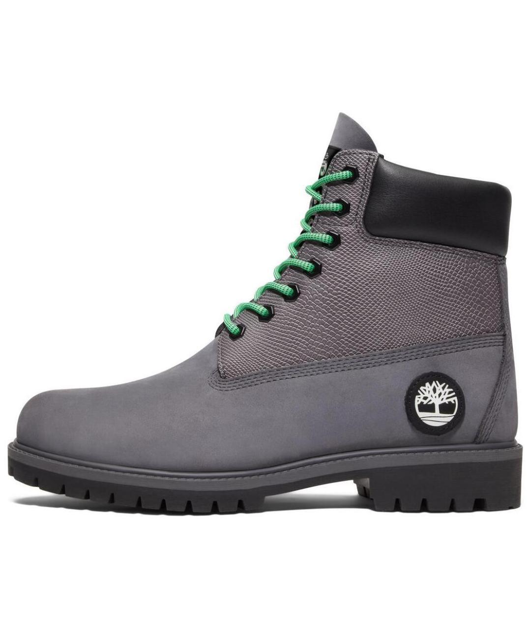 TIMBERLAND Серые кожаные высокие ботинки, фото 2