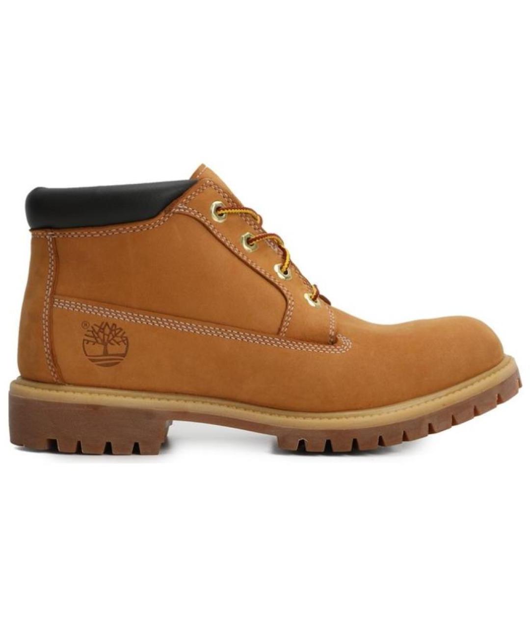 TIMBERLAND Желтые нубуковые низкие ботинки, фото 1