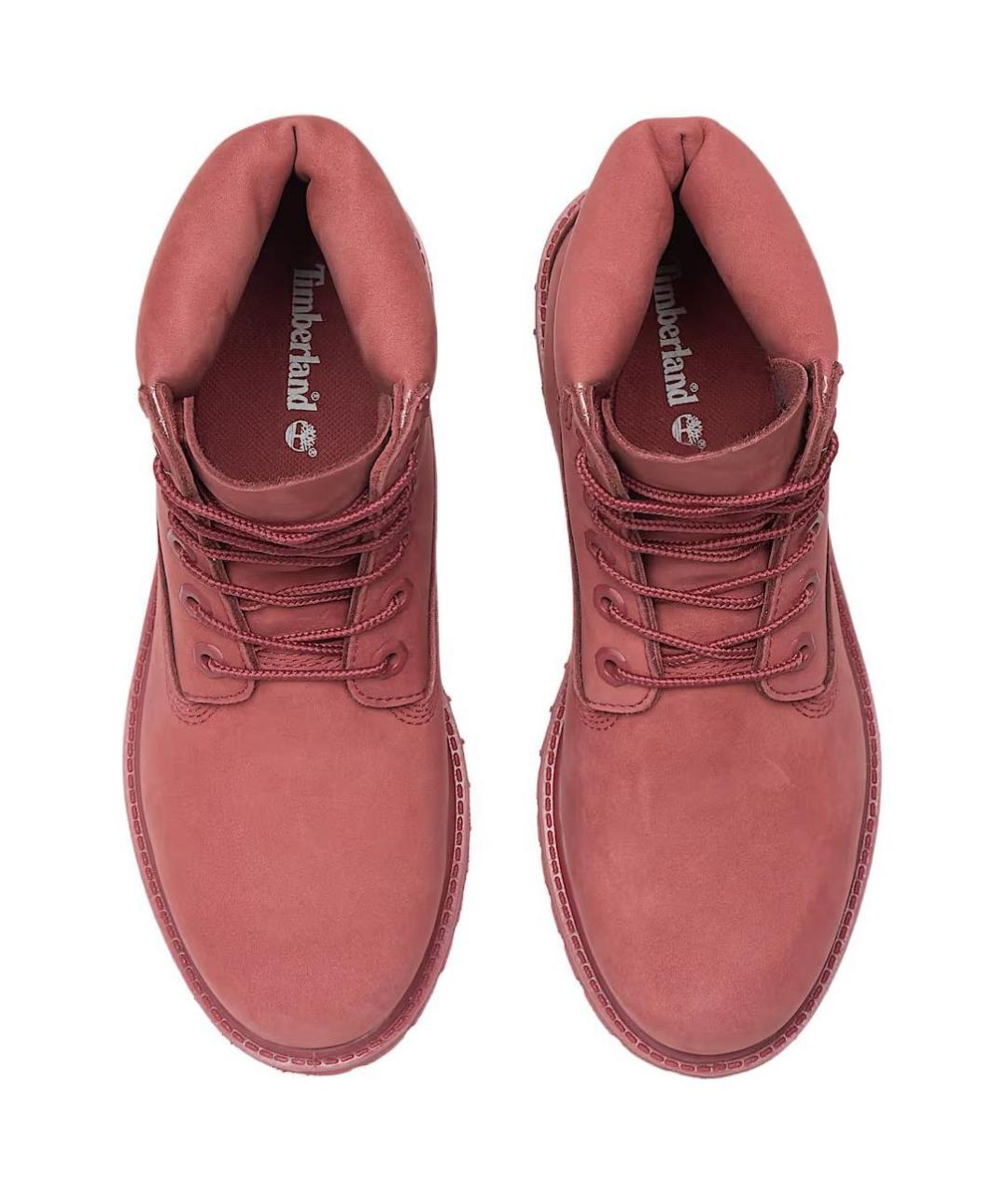 TIMBERLAND Красные нубуковые ботинки, фото 4