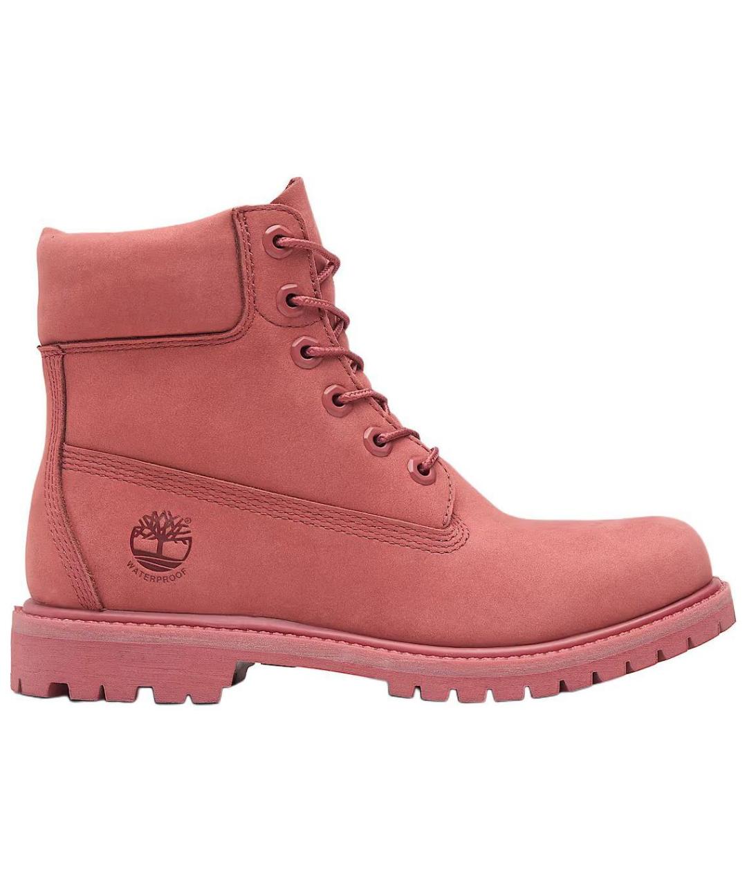 TIMBERLAND Красные нубуковые ботинки, фото 1