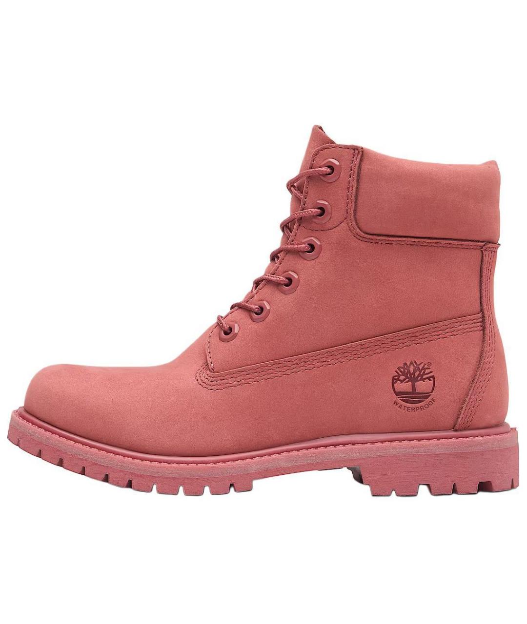 TIMBERLAND Красные нубуковые ботинки, фото 2