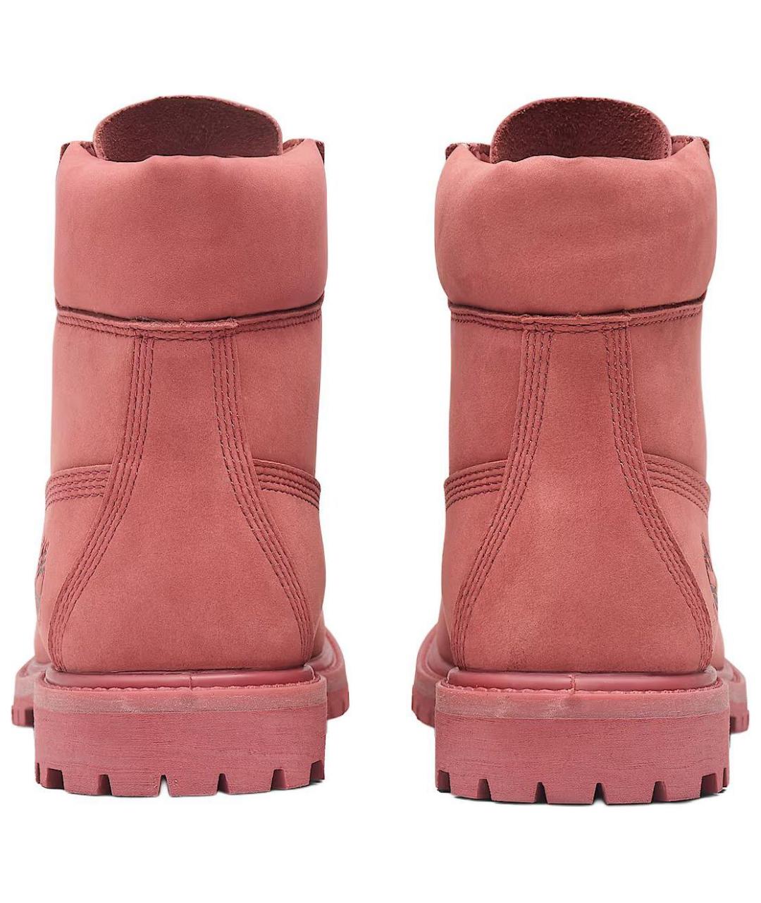 TIMBERLAND Красные нубуковые ботинки, фото 5