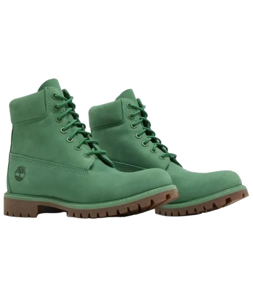 TIMBERLAND Зеленые нубуковые ботинки, фото 4