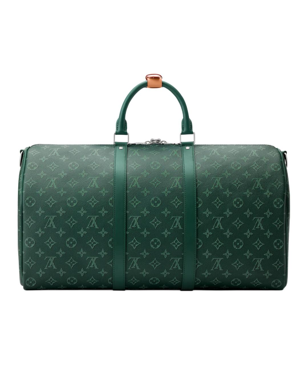 LOUIS VUITTON Зеленая сумка на плечо из канвы, фото 4