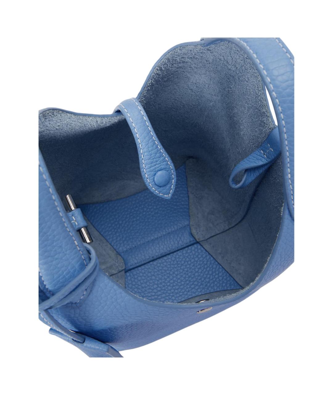 POLO RALPH LAUREN Голубая кожаная сумка через плечо, фото 4