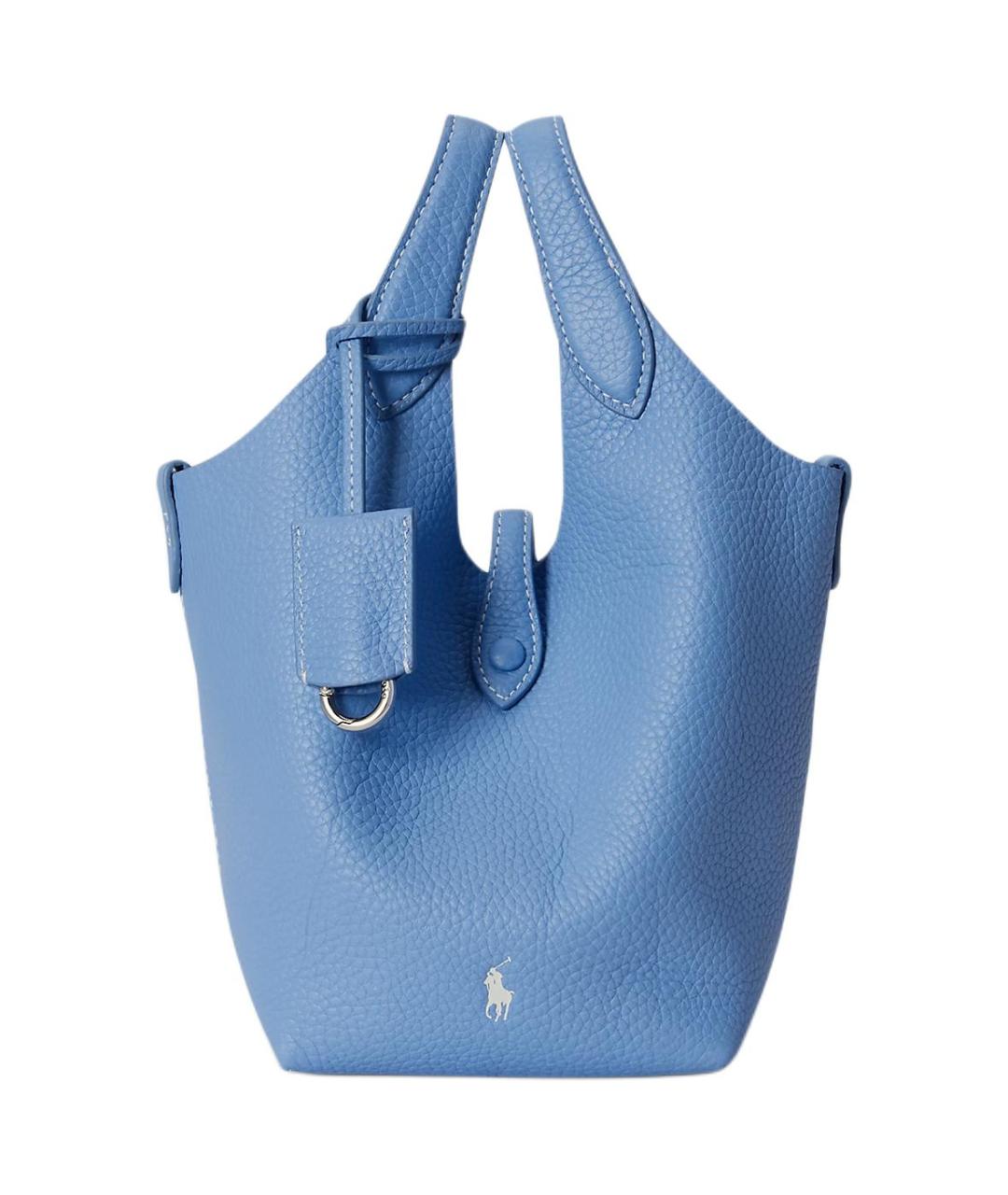 POLO RALPH LAUREN Голубая кожаная сумка через плечо, фото 1