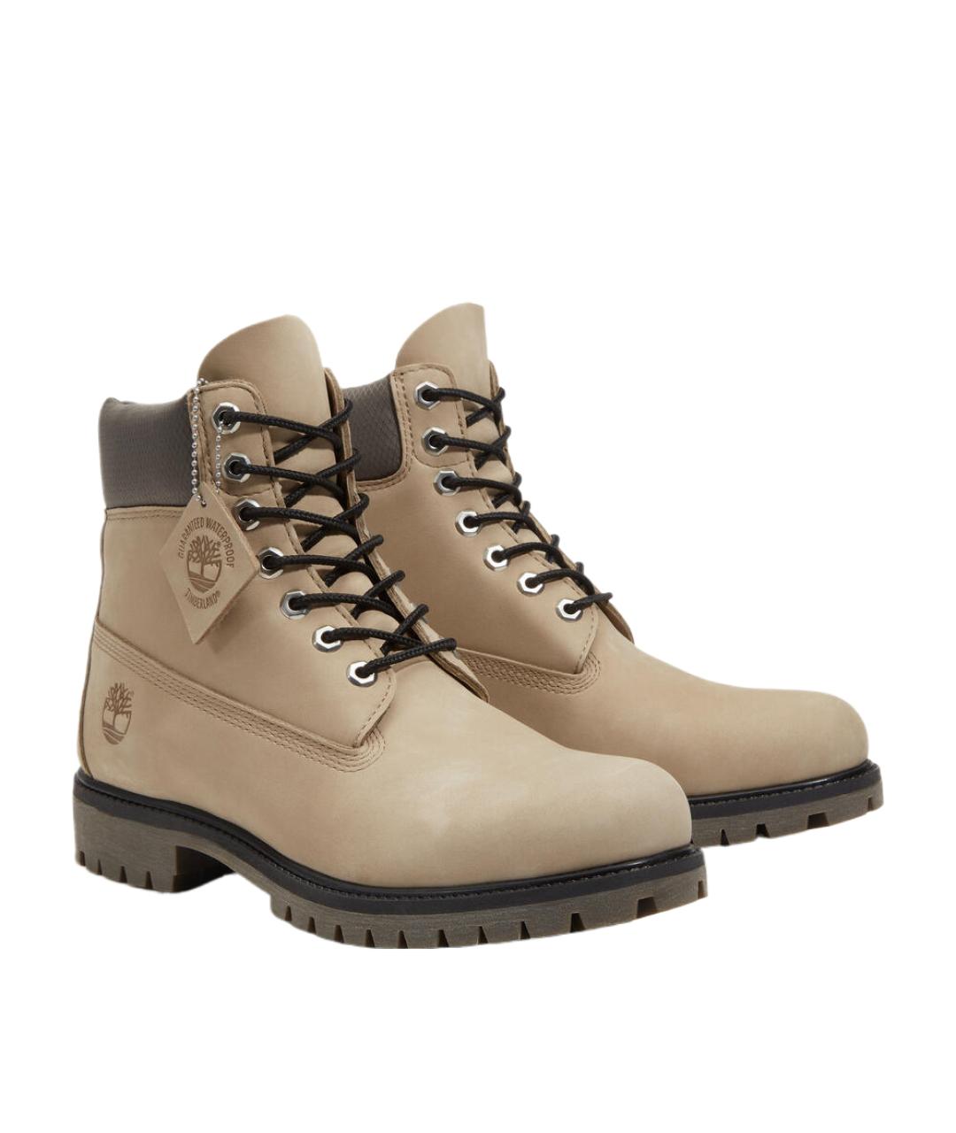 TIMBERLAND Коричневые нубуковые высокие ботинки, фото 3