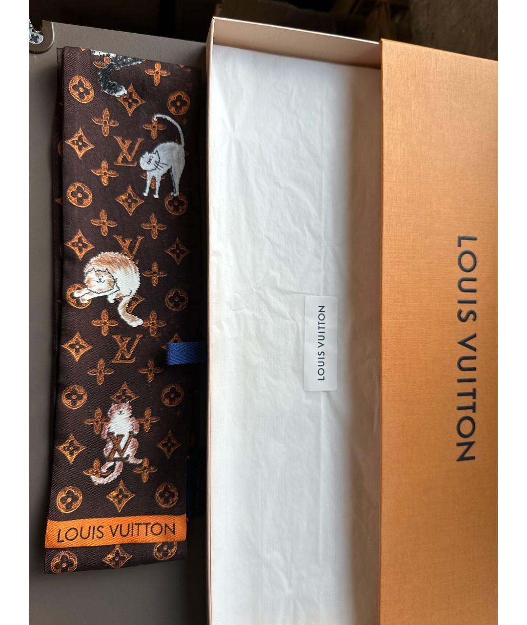 LOUIS VUITTON Коричневая повязка на голову, фото 2