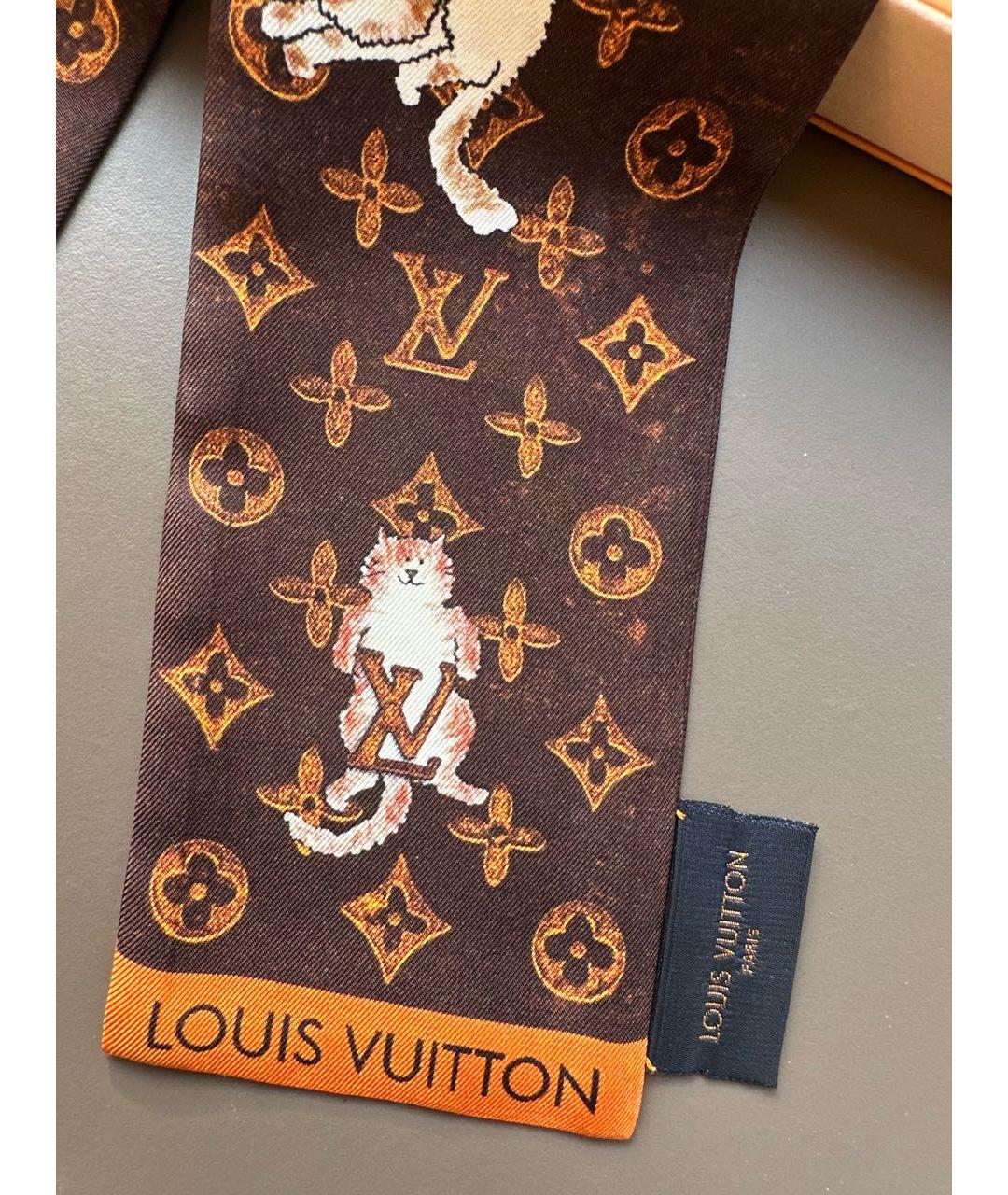 LOUIS VUITTON Коричневая повязка на голову, фото 3