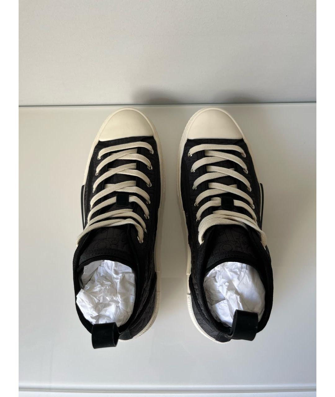 CHRISTIAN DIOR PRE-OWNED Черные текстильные высокие кроссовки / кеды, фото 3