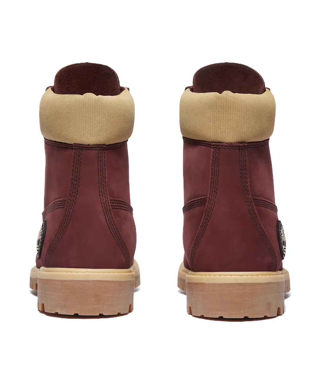 TIMBERLAND Красные нубуковые высокие ботинки, фото 4