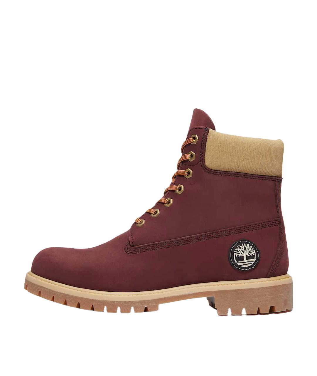TIMBERLAND Красные нубуковые высокие ботинки, фото 2