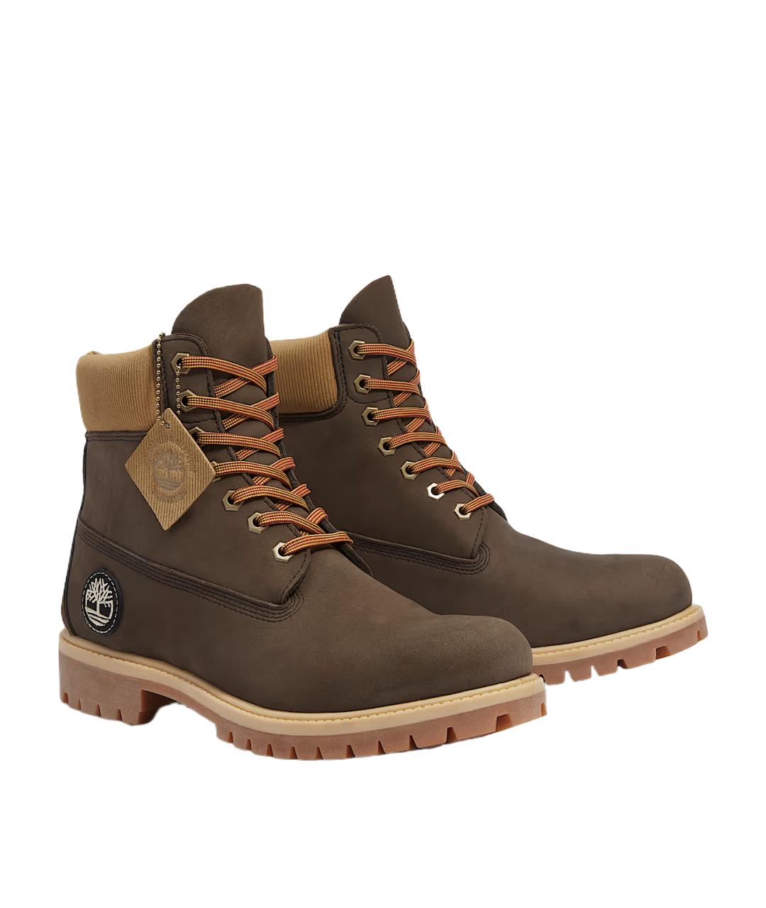 TIMBERLAND Коричневые нубуковые высокие ботинки, фото 3
