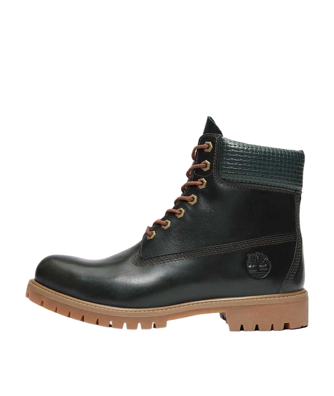 TIMBERLAND Зеленые кожаные высокие ботинки, фото 6