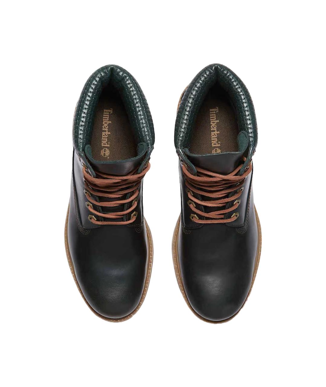 TIMBERLAND Зеленые кожаные высокие ботинки, фото 3