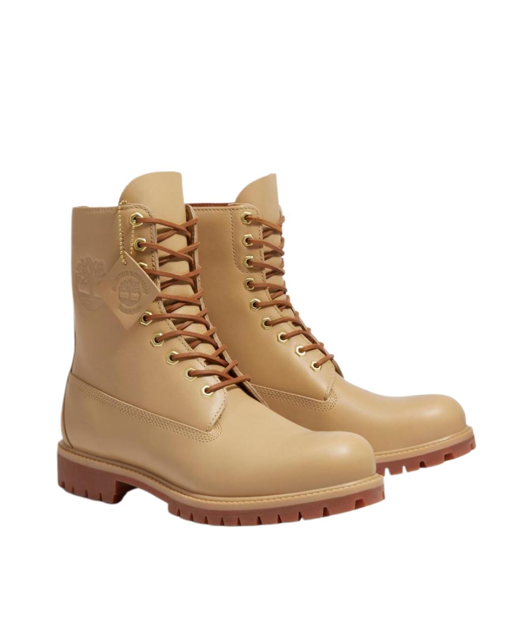 TIMBERLAND Коричневые кожаные высокие ботинки, фото 3