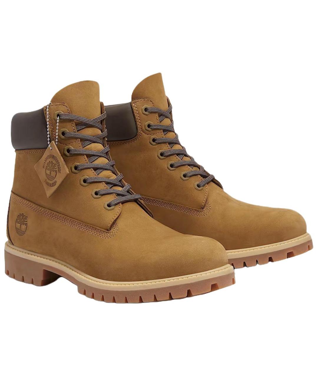TIMBERLAND Коричневые нубуковые высокие ботинки, фото 5