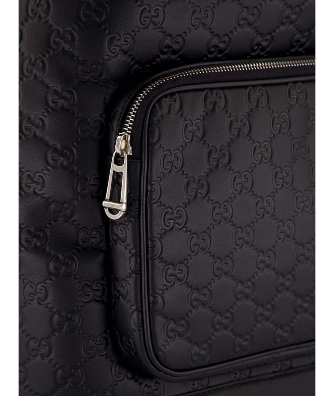 GUCCI Черный кожаный рюкзак, фото 4
