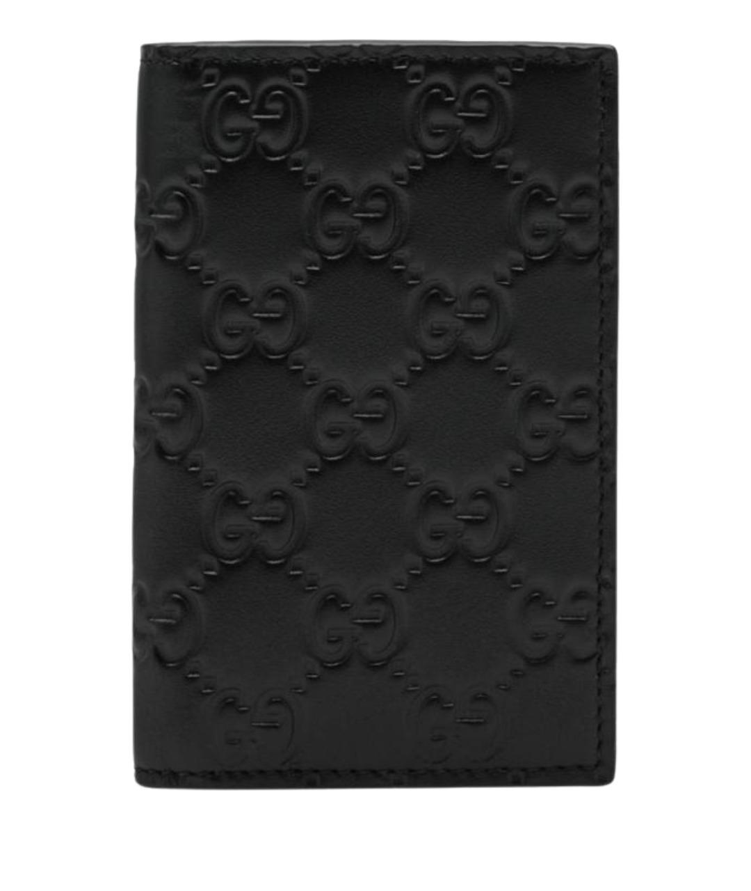 GUCCI Черный кожаный кошелек, фото 1