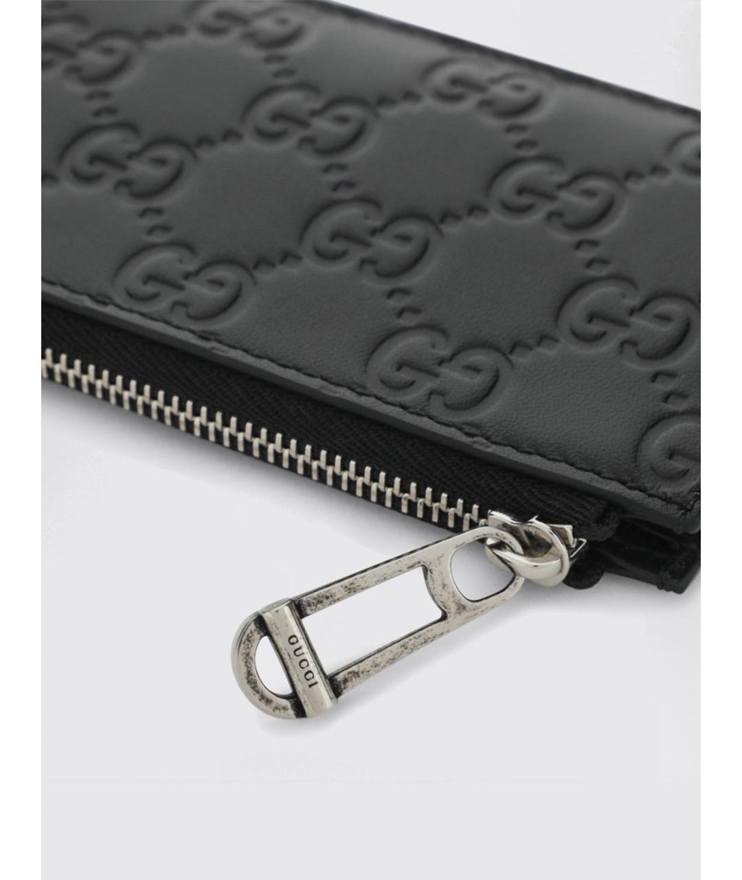 GUCCI Черный кожаный кошелек, фото 3