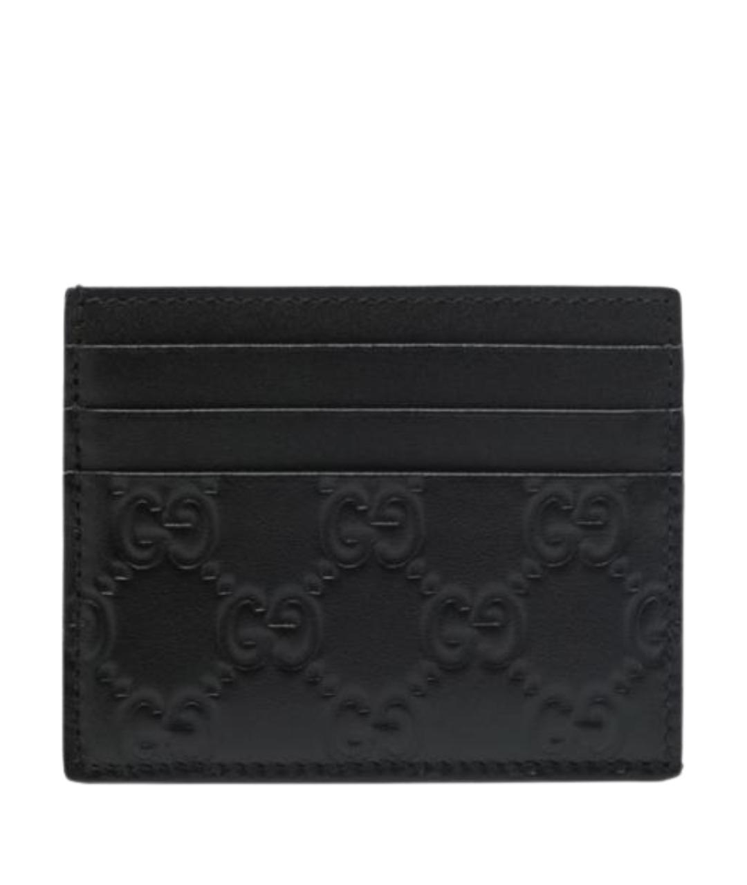 GUCCI Черный кожаный кардхолдер, фото 1