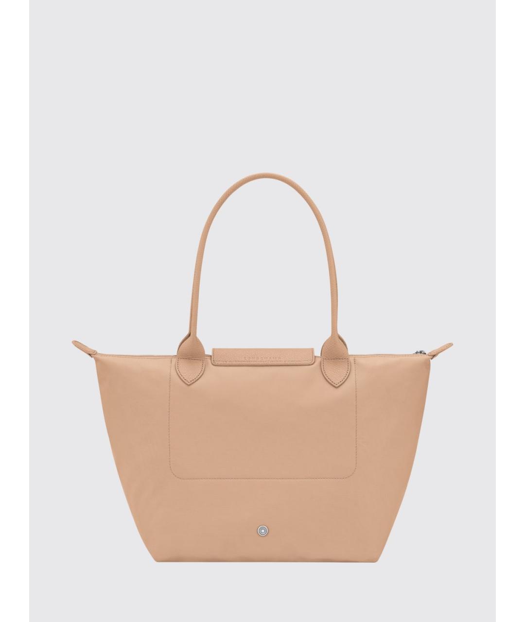 LONGCHAMP Бежевая синтетическая сумка тоут, фото 2