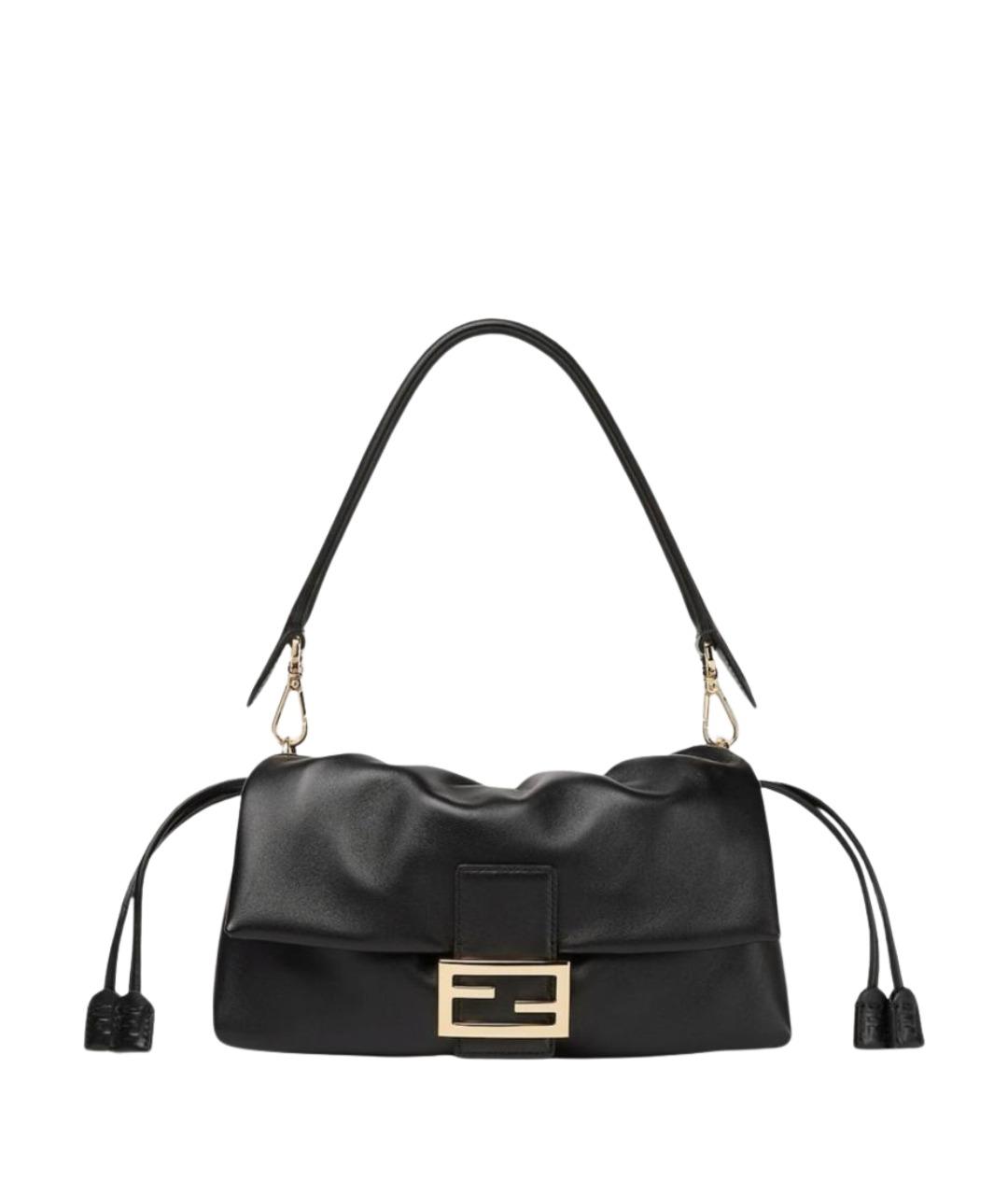 FENDI Черная кожаная сумка через плечо, фото 1