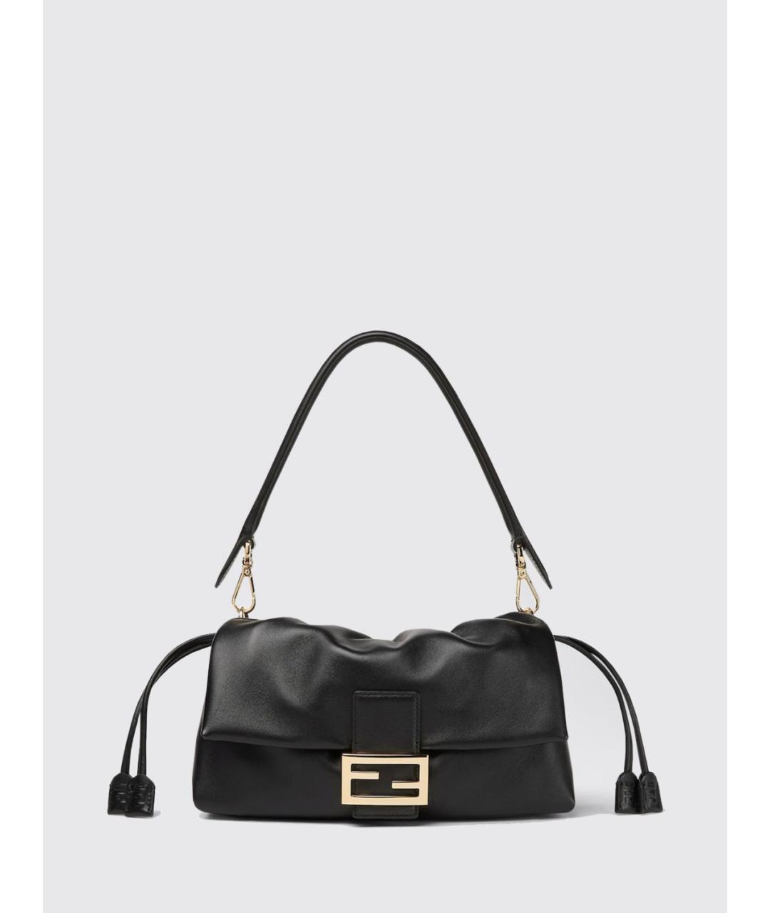 FENDI Черная кожаная сумка через плечо, фото 3