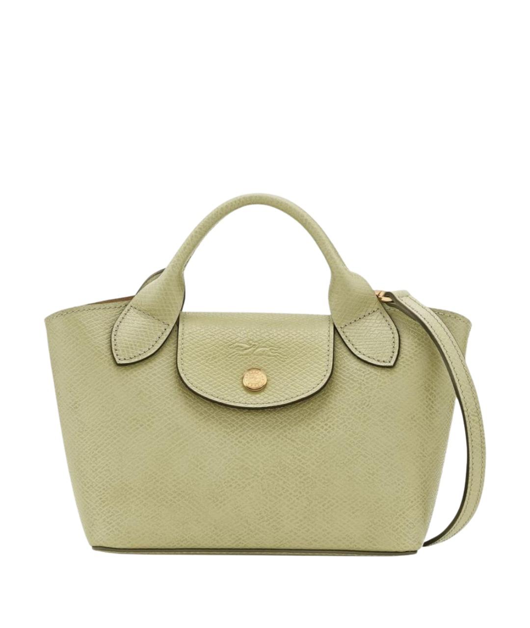 LONGCHAMP Салатовая кожаная сумка через плечо, фото 1