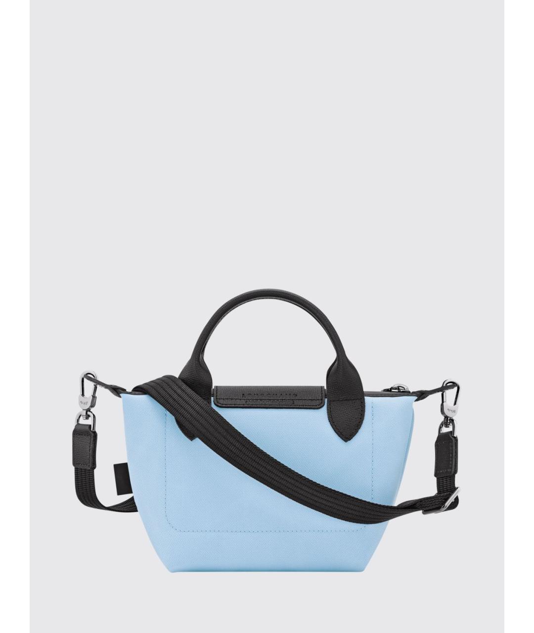 LONGCHAMP Голубая кожаная сумка через плечо, фото 2