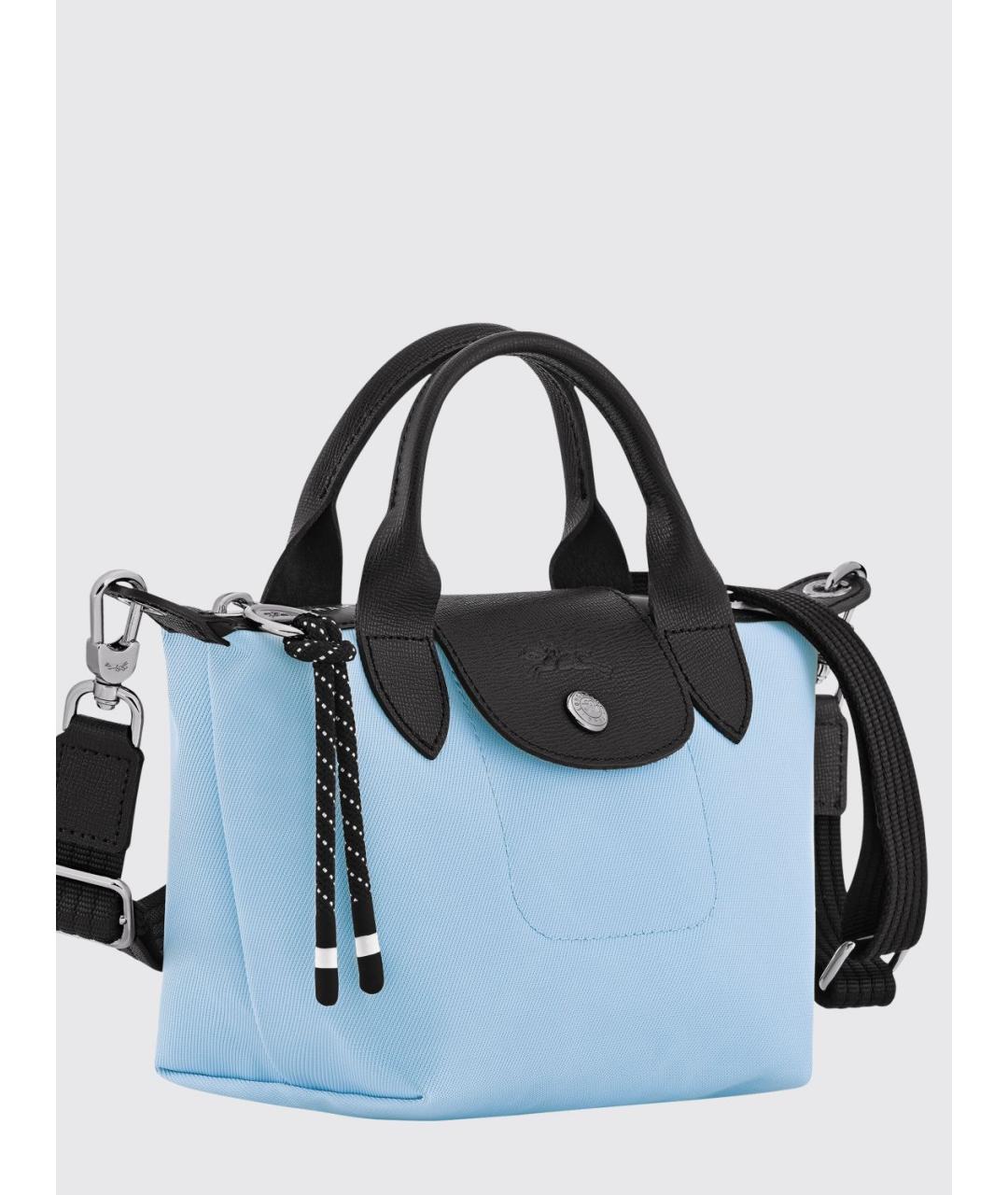 LONGCHAMP Голубая кожаная сумка через плечо, фото 3