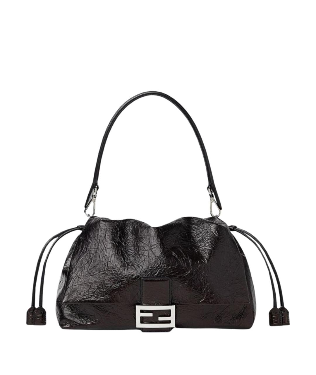 FENDI Черная кожаная сумка через плечо, фото 1
