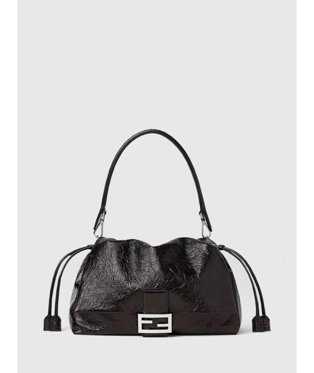 FENDI Черная кожаная сумка через плечо, фото 3