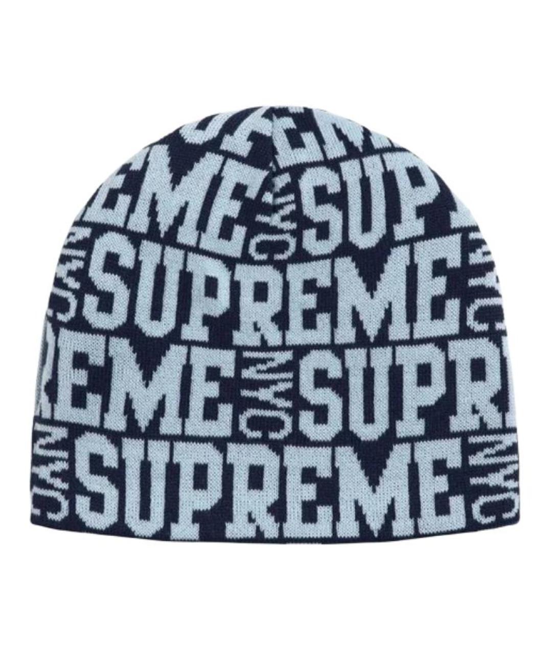 SUPREME Синяя шапка, фото 3