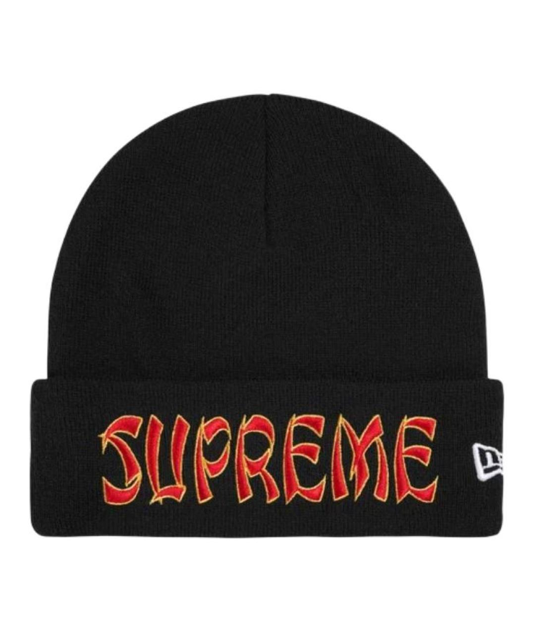SUPREME Черная шапка, фото 1