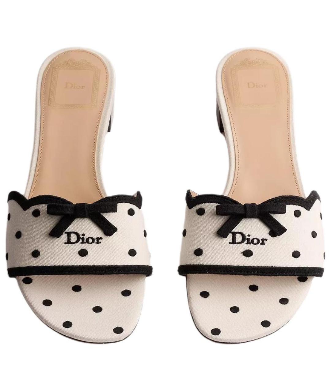 CHRISTIAN DIOR Белые босоножки, фото 4