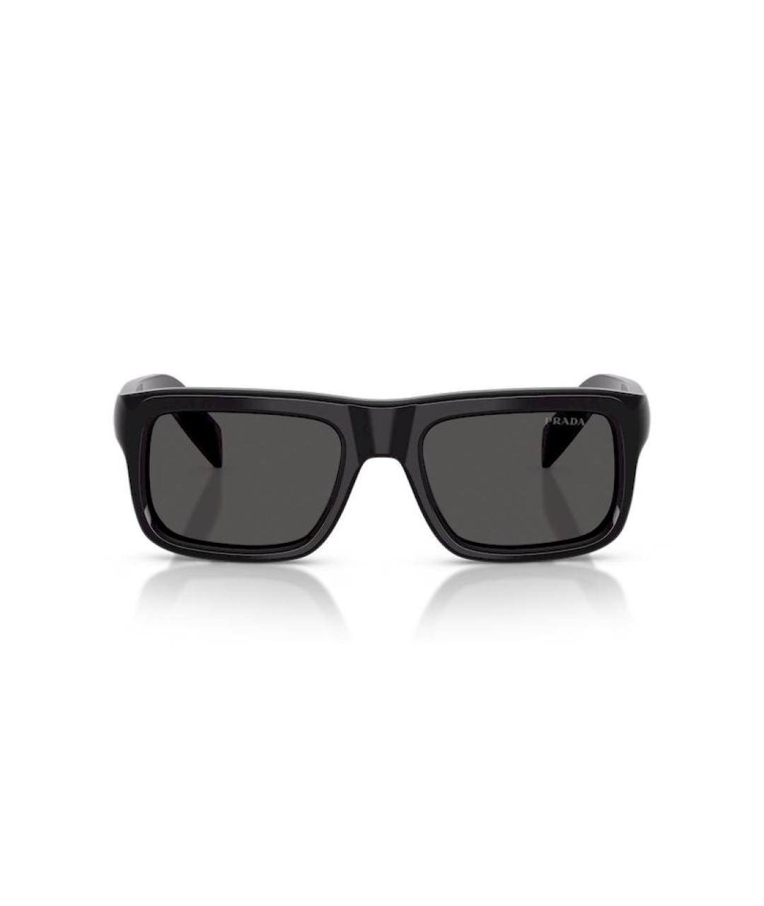 PRADA Черные пластиковые солнцезащитные очки, фото 4