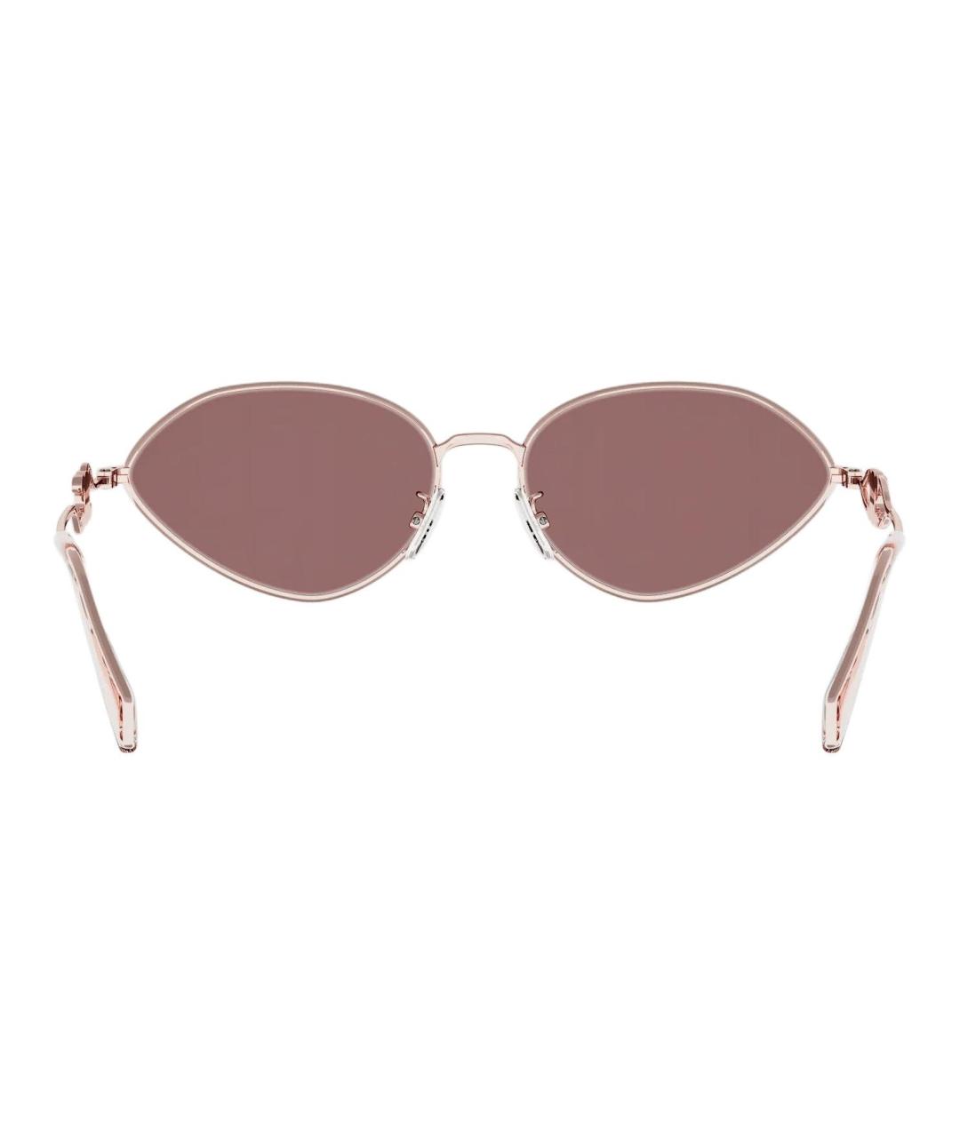 CELINE Розовые металлические солнцезащитные очки, фото 4