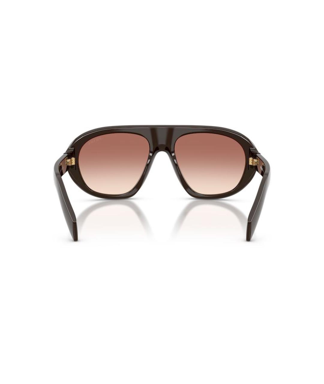 PRADA Бордовые пластиковые солнцезащитные очки, фото 2