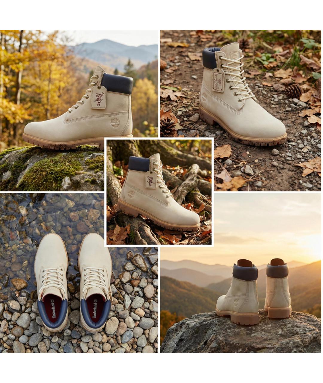 TIMBERLAND Бежевые кожаные ботинки, фото 3