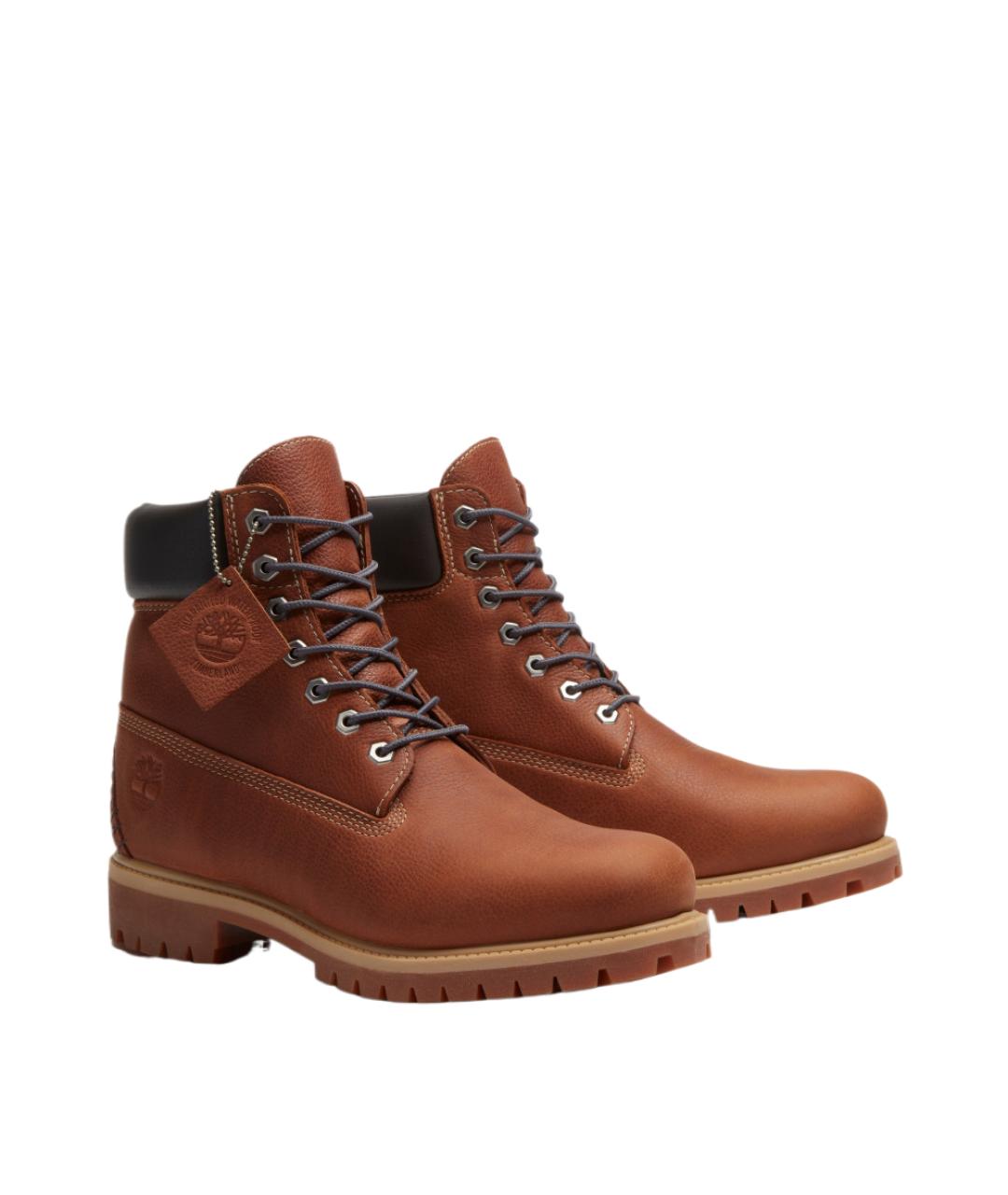 TIMBERLAND Коричневые кожаные высокие ботинки, фото 3