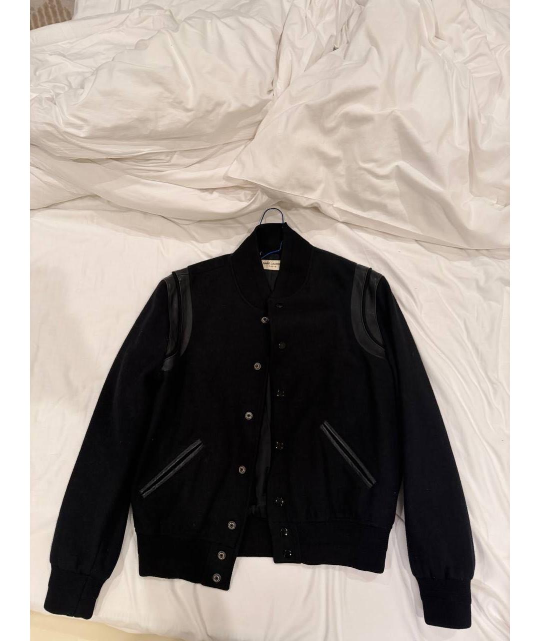 SAINT LAURENT Черная шерстяная куртка, фото 6