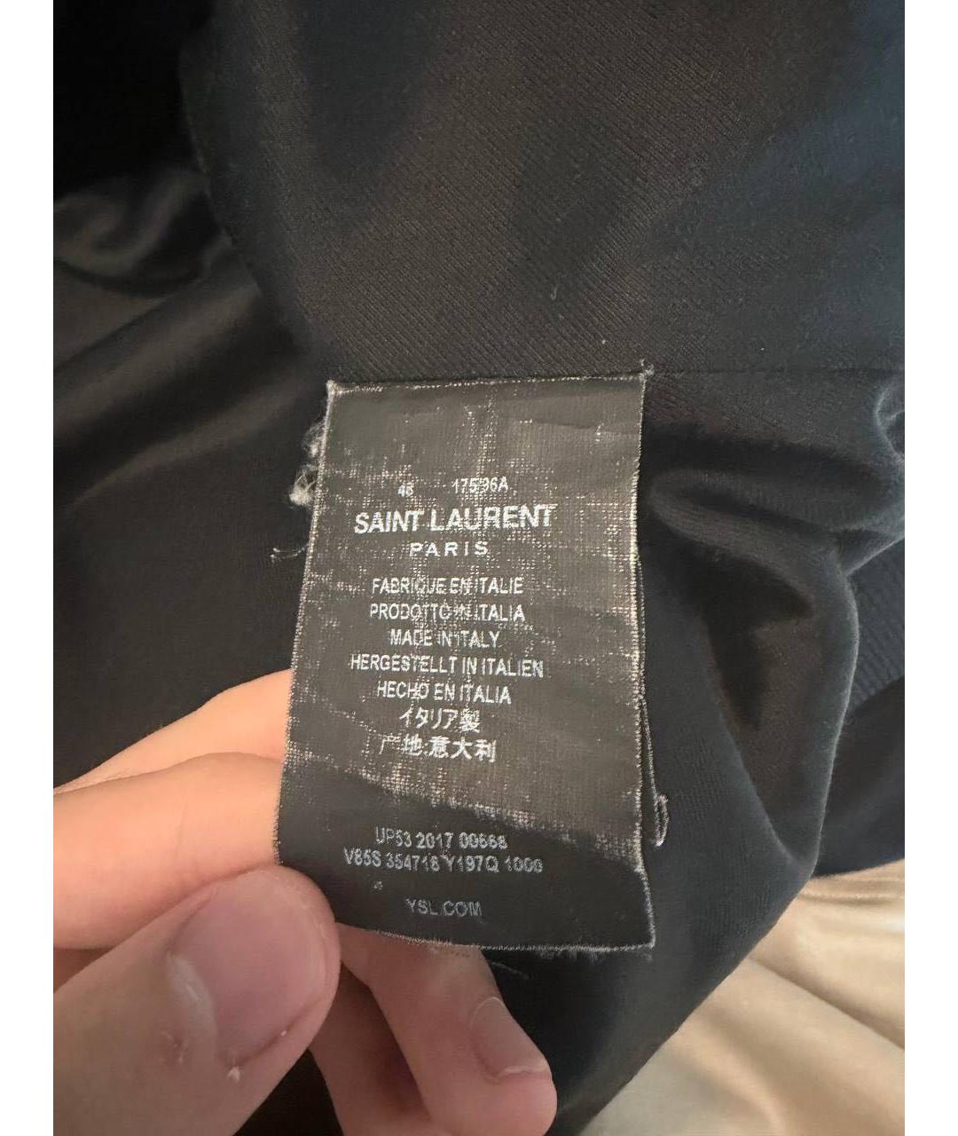 SAINT LAURENT Черная шерстяная куртка, фото 5