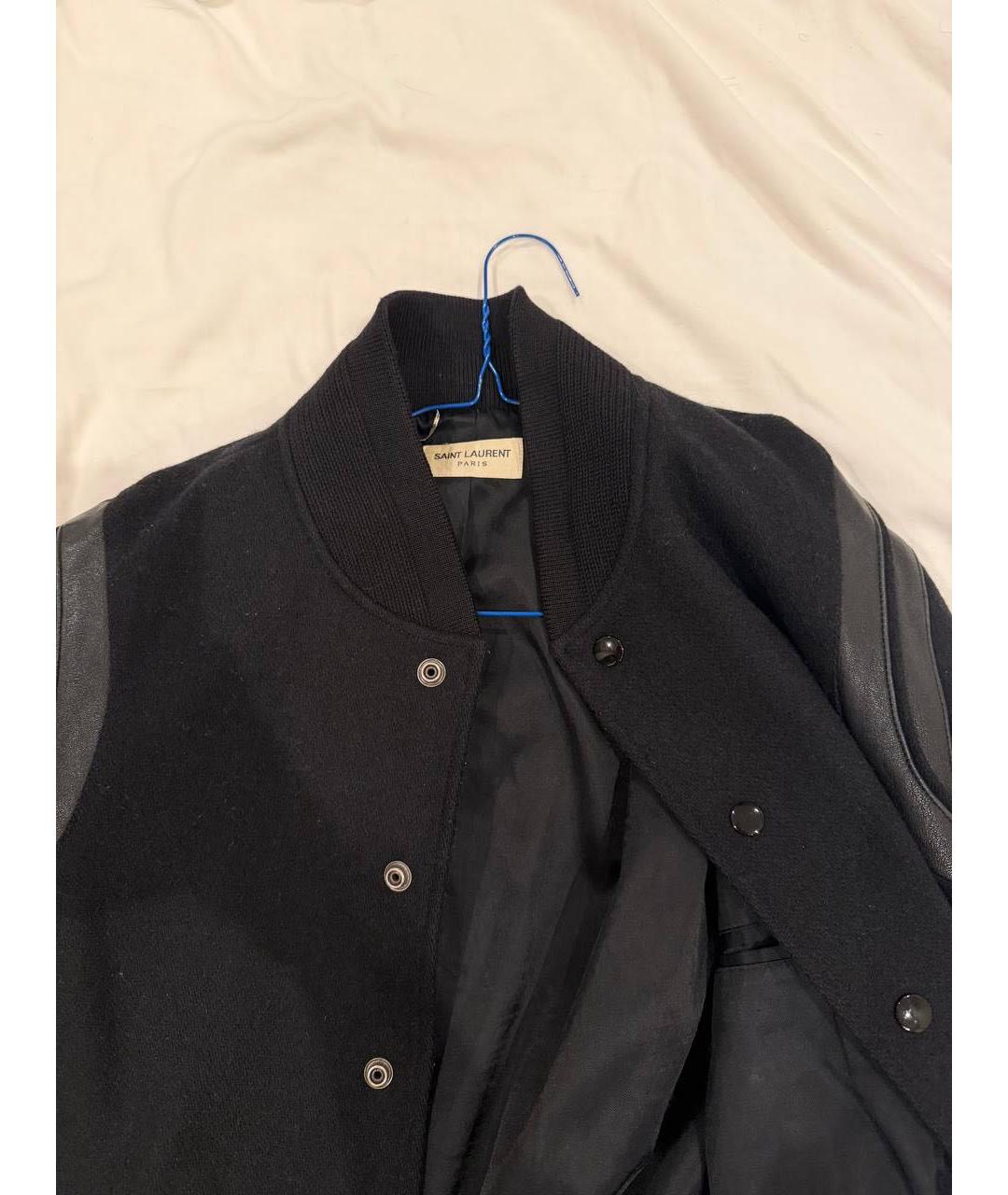 SAINT LAURENT Черная шерстяная куртка, фото 4