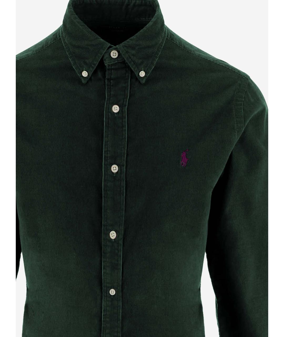POLO RALPH LAUREN Зеленая хлопковая кэжуал рубашка, фото 3